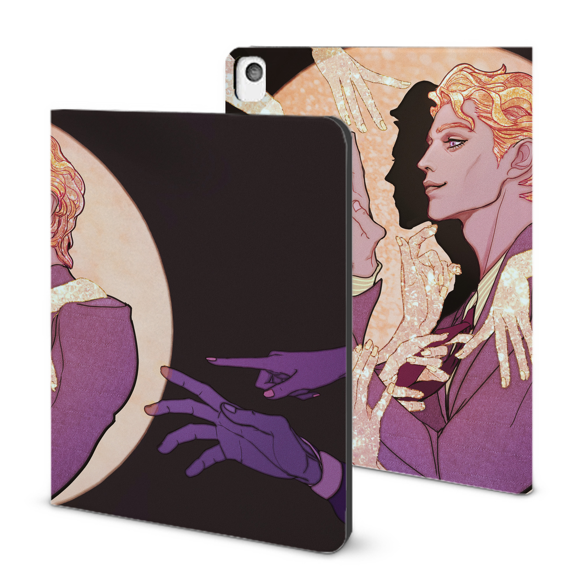 （画像用） ジョジョの奇妙な冒険 JoJo's Bizarre Adventure IPadケース ペンホルダー付き ブックスタイルデザイン